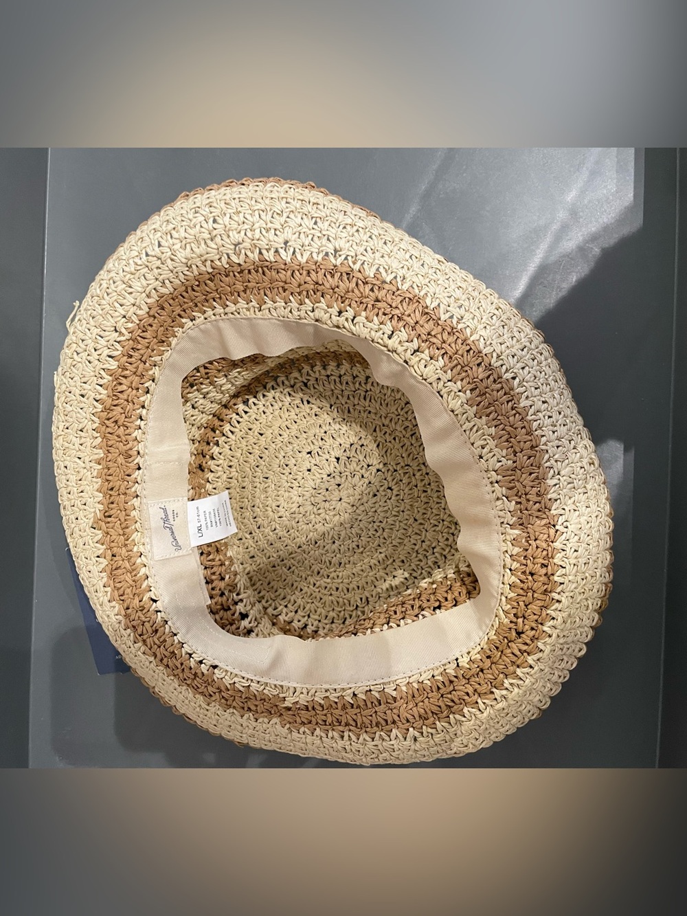 Universal Thread Straw Striped Bucket Hat Size L/XL NWT - Picture 4 of 5
